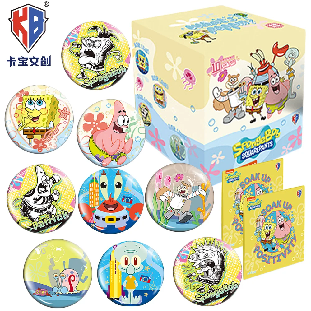 

Original Kabao SpongeBob SquarePants Cute Heart Joy Sea Series Badges Student Bags Brooches Delightful Birthday Gifts for Kids