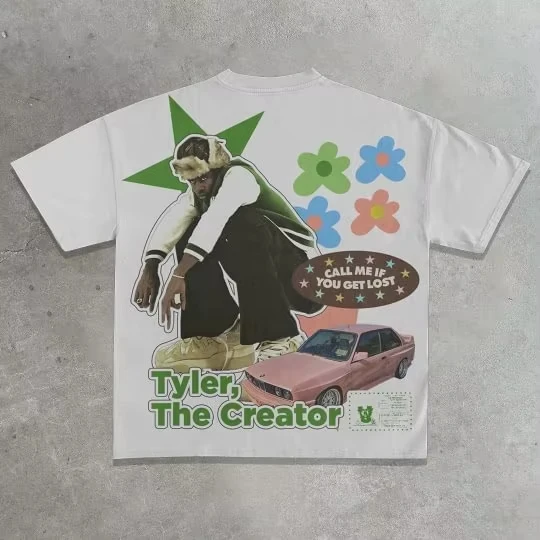 تي شيرت كلاسيكي من القطن المسطح من Tyler The Creator للرجال والنساء نفس الراحة غير الرسمية Harajuku تي شيرت كبير الحجم