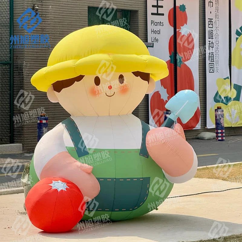 

Yellow hat 3m inflatable children cartoon baby kindergarten festival activity building advertising decoration