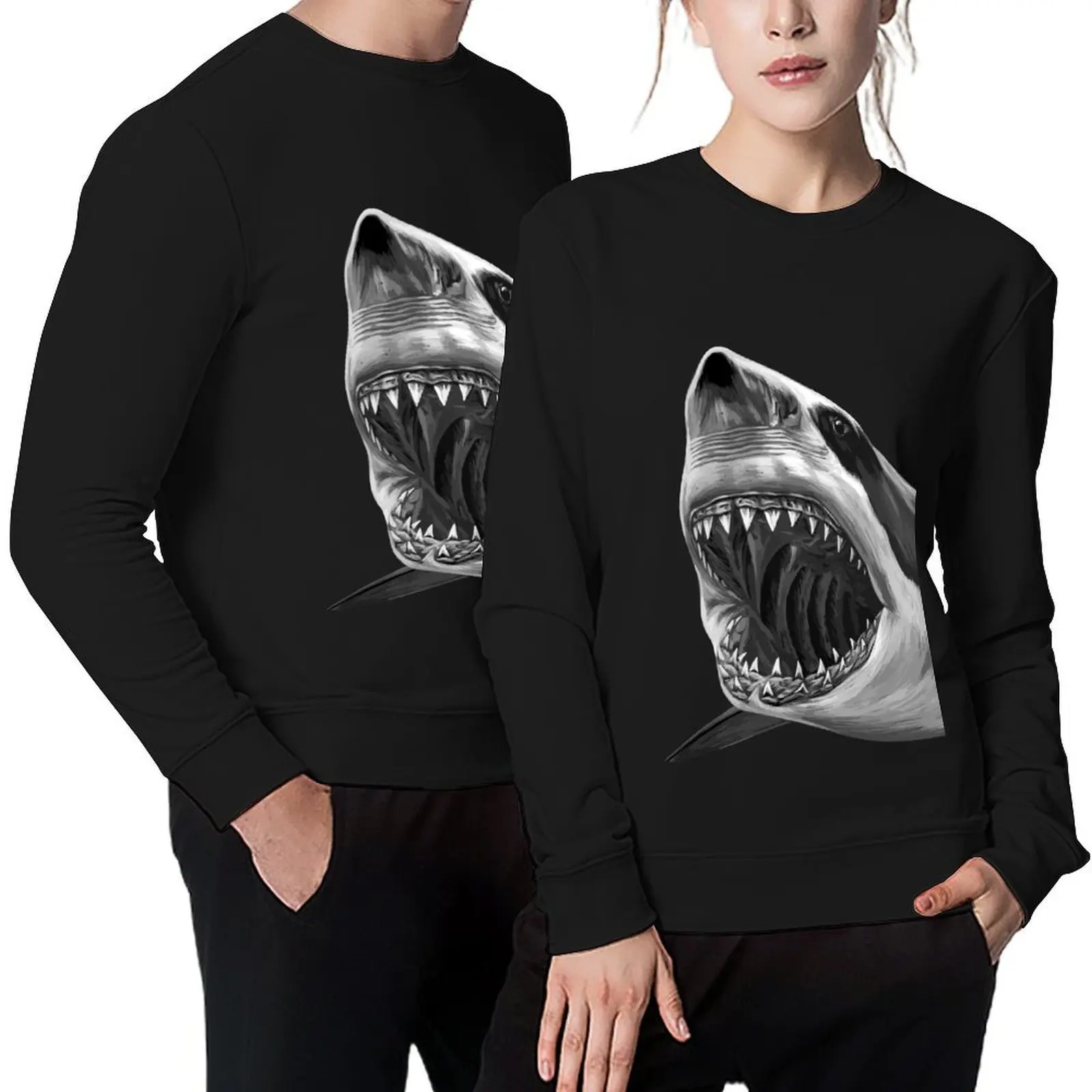 

Great White Shark Pullover anime clothes men's sweat-shirt autumn clothes men's clothes men sweatshirt