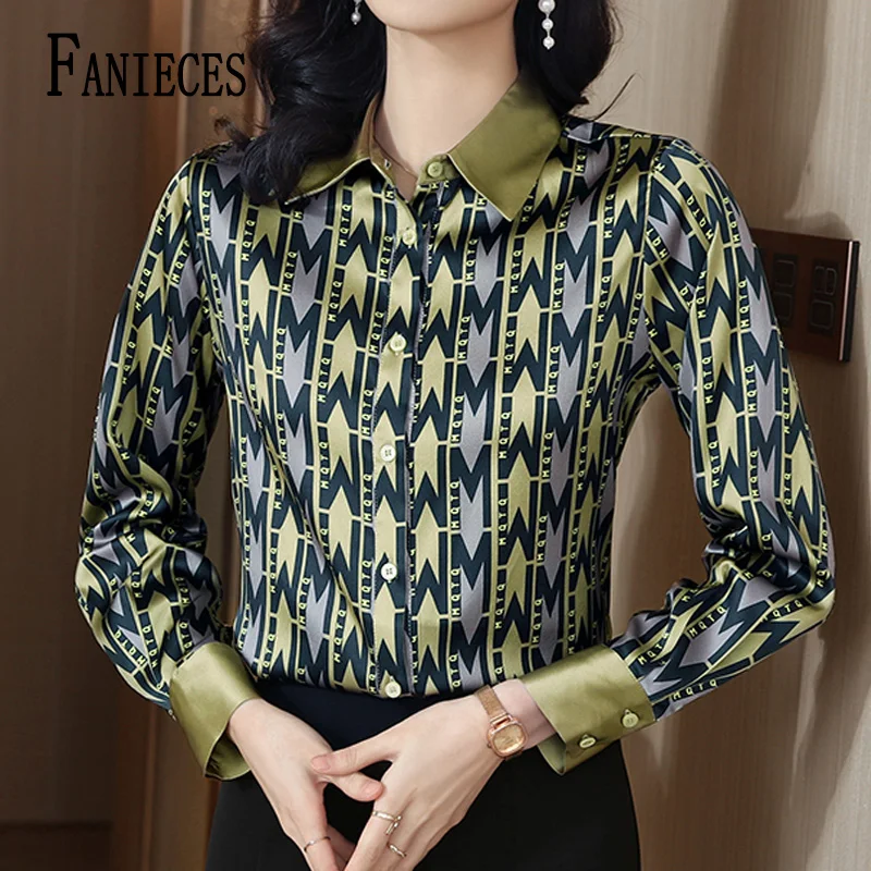 

FANIECES S-4XL Blusa Feminina Plaid Women Shirt Camisas Korean Oversize Tops Harajuku Long Sleeve Chic Female Green Shirts 6716