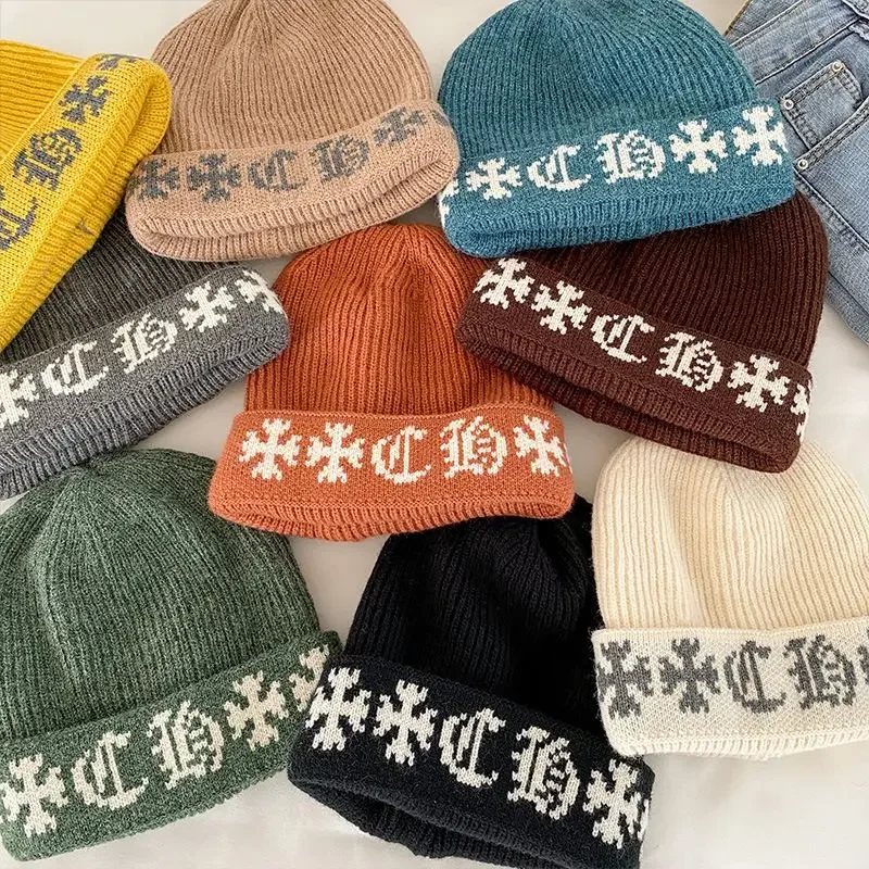 Autumn Winter Knitted Skullies Beanies for Women Fashion Caps Hats Bonnet Lady Knitting Cap Casual Hat Outdoor HipHop Gorro 2024