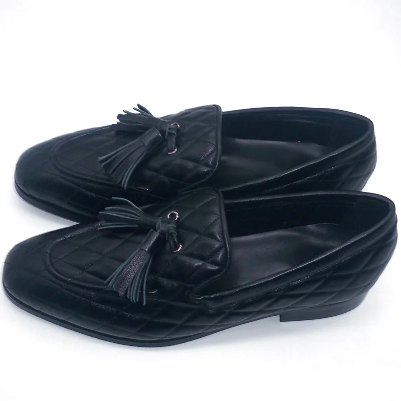 

Black Genuine Leather Shoes For Man High Quality Tassel Loafers Casual Dress Shoes Designer Zapatos De Hombre Soft Comfortable