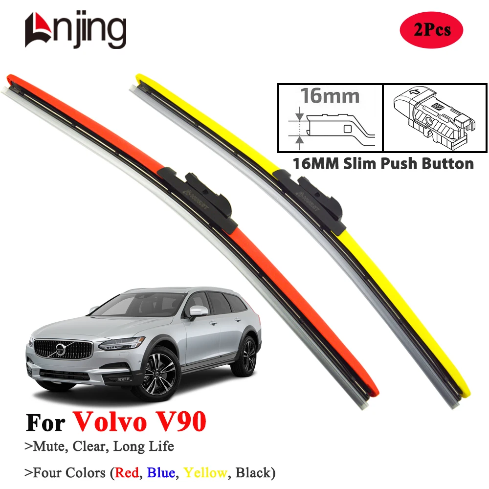 

LNJING Colorful Wiper Blades For Volvo V90 Cross Country 1996-1998 2016-Now