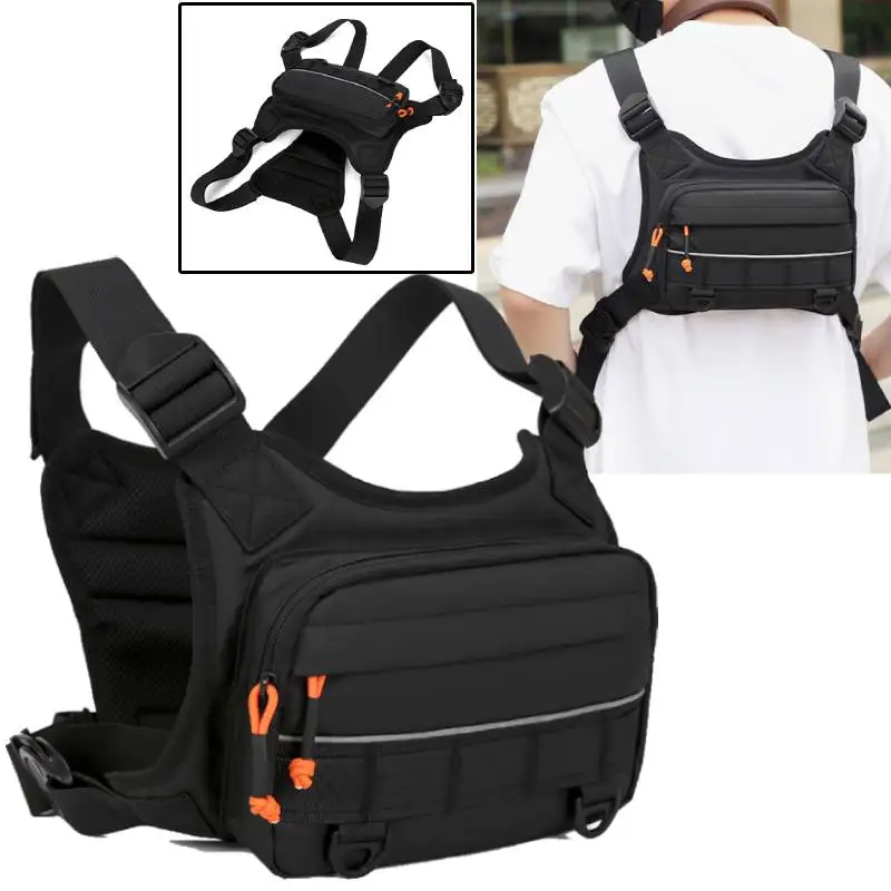 

Нагрудная сумка для скалолазания, мужская спортивная сумка для снаряжения, передний жилет, походные сумки, сумки для тренировок на открытом воздухе, бега, велоспорта, дорожная поясная сумка для телефона