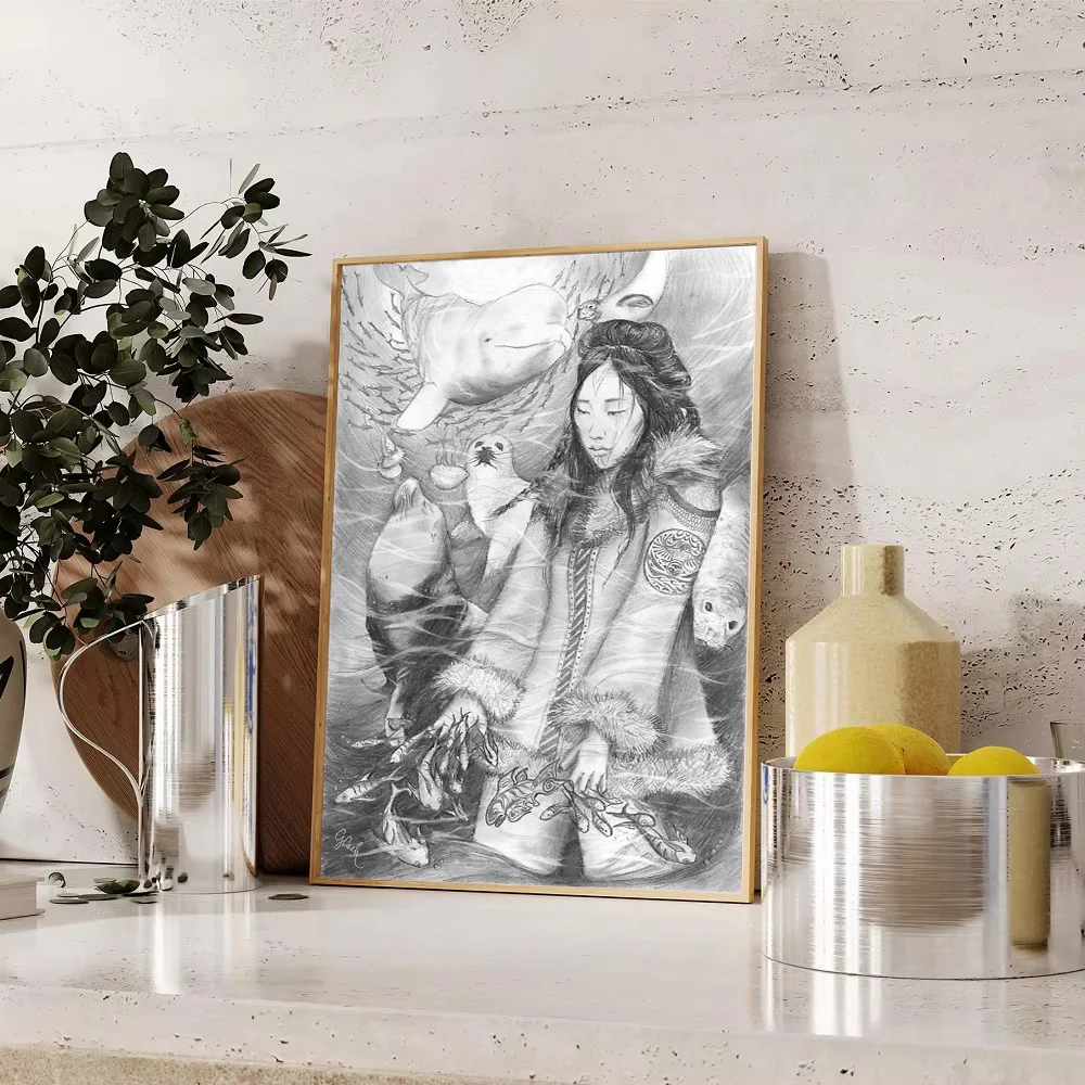 خمر أنيمي قماش جدار الفن اليابانية الساموراي صورة المشارك ديكور المنزل ديكور الغرفة الجمالية هدية #1