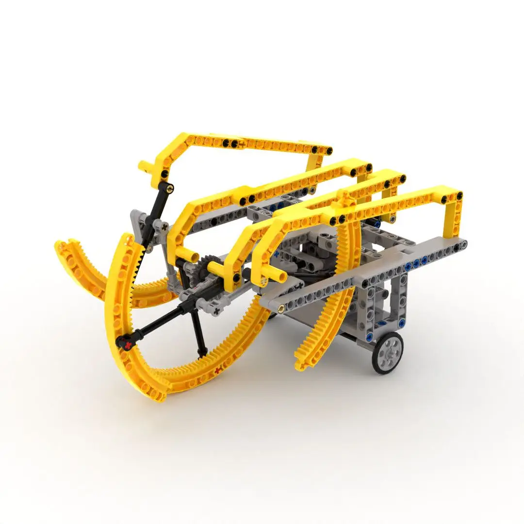 

Small Engineer Domestic Building Blocks Small Particle Mechanical Group Model Technology Assembly Curved Gear Walking Robot