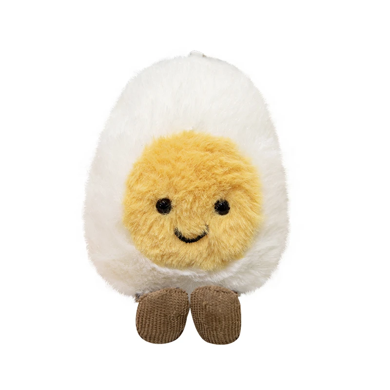 Kawaii Soft Egg Black Cat Plush Pendant Furry Cuddly Plushies Doll Stuffed Plush Toys Home Decor Kids Gift 