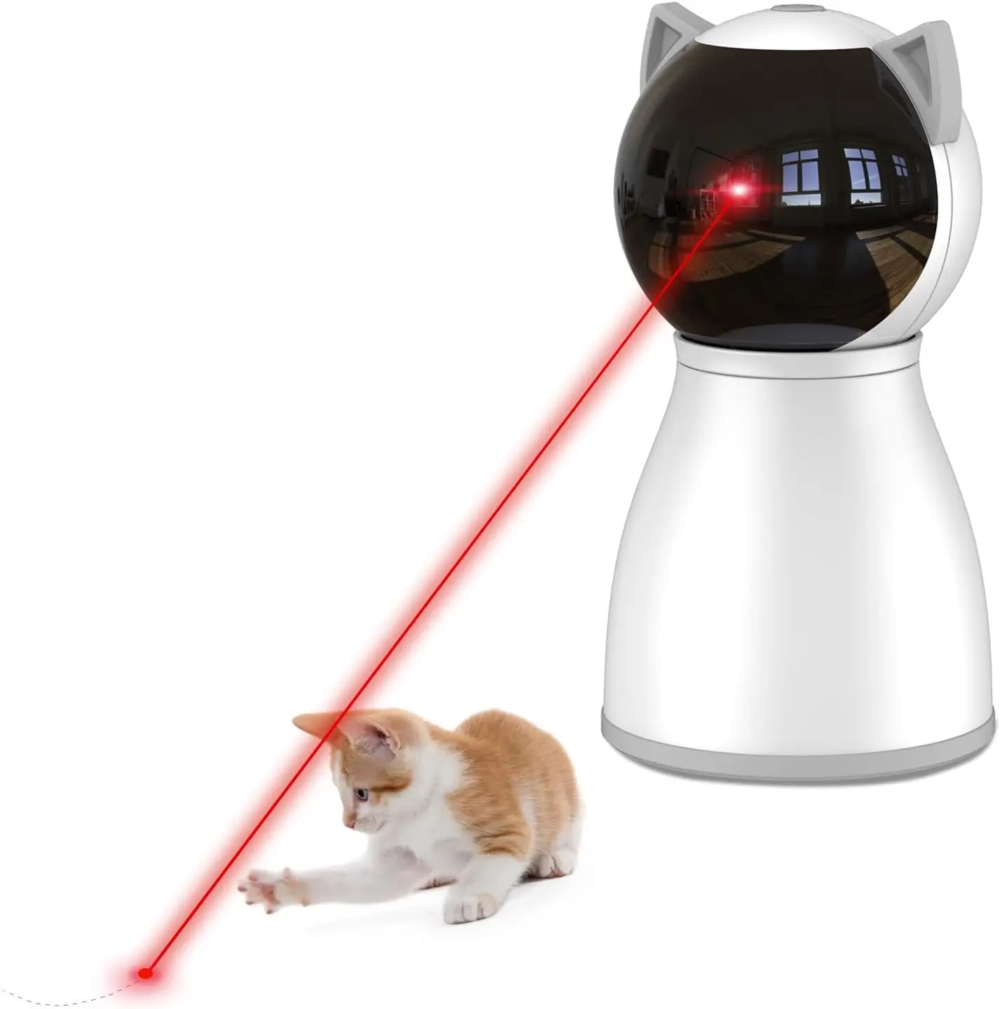 

4th Gen Random Motion Laser Cat Toy, Rechargeable & Auto-Activated for Indoor Cats/Kittens, Interactive Play