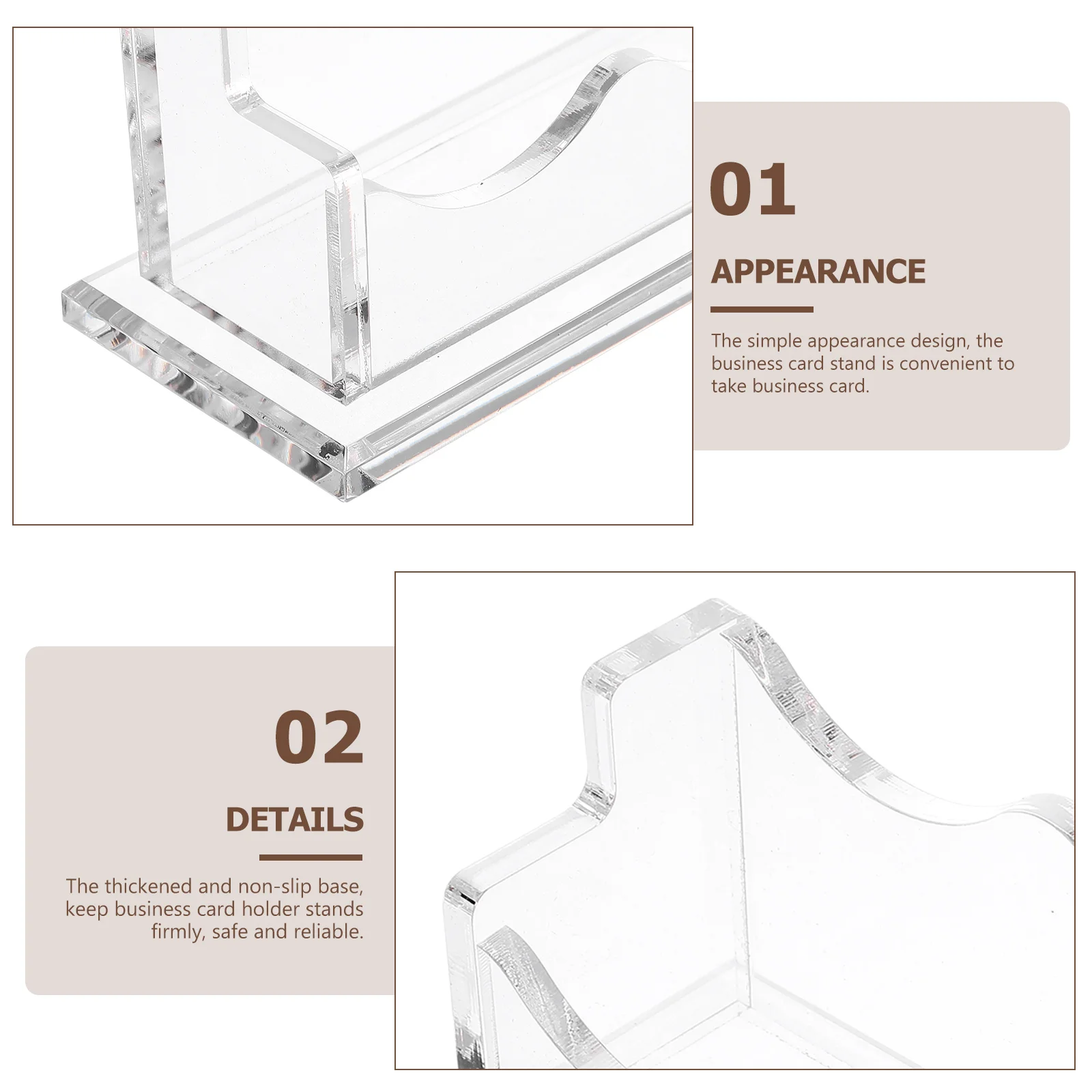 

Business Card Display Stand Office Holder Visiting Case Elegant Cards Acrylic Table Transparent