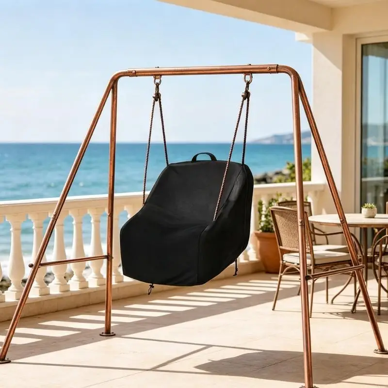 Adjustable Baby Swing Cover 420D Oxford Fabric with Elastic Edges Rope Resistant Toddler Swing Case for Secure A2UB