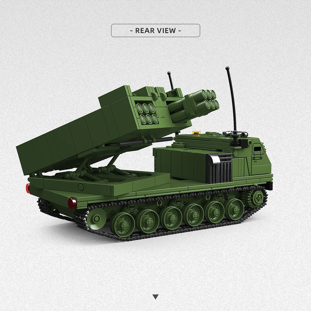 1086 PCS MOC 1:35 M270 MLRS Rocket Artillery Model Kit, Modern Military Building Blocks, Desktop Army Collectible Gift view 5