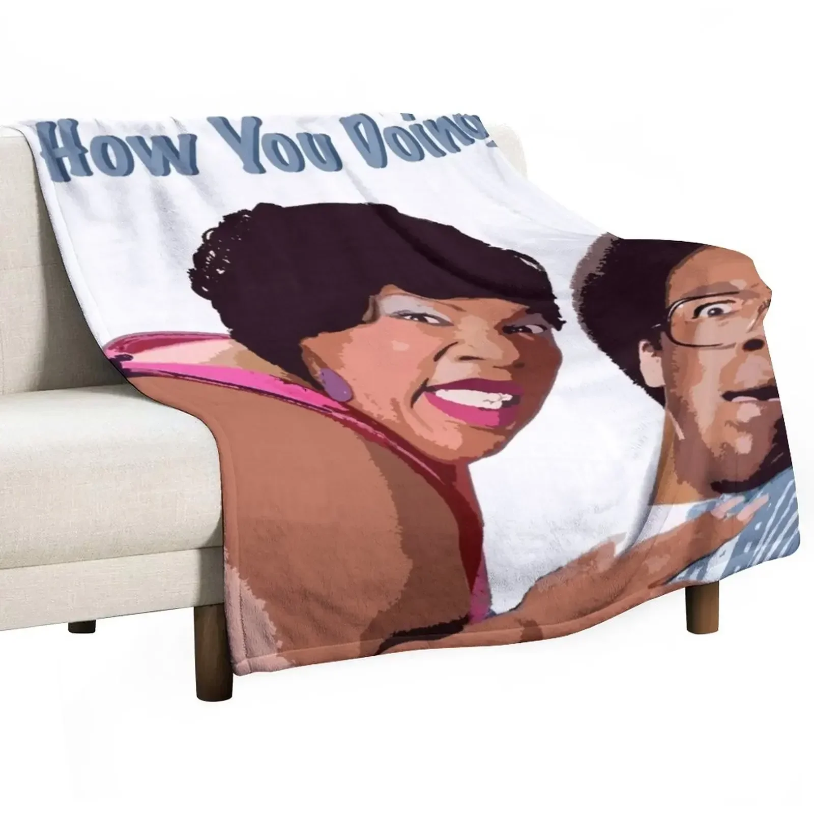 

Norbit - HOW YOU DOING Throw Blanket Plush Vintage Bed linens Blankets