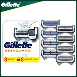 Original Gillette SkinGuard Razor for Men's Beard Sensitive Skin Shaving 2-12PCS Replacement Shaver Heads Blade Refill 2 Layers