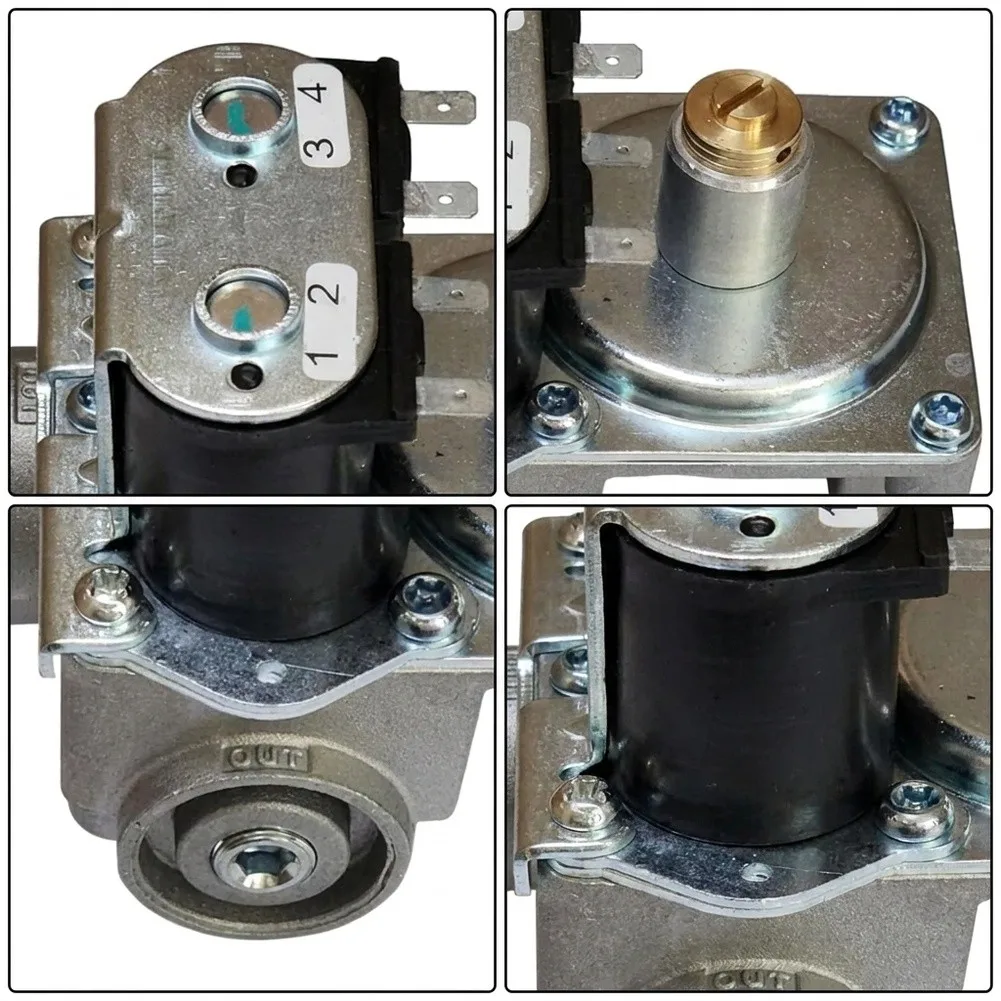 Dual Solenoid Gas Valve Propane Shutoff Valve Replaceable Gas Valve Direct Connection Structure Efficient Gas Flow Design