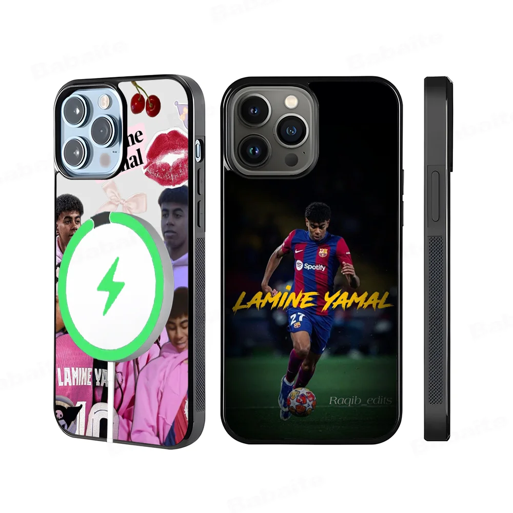 L-Lamine FootballStar Y-Yamal Phone Case Magnetic Case For iPhone 16 14 13 12 11 15 Pro Max Plus For Magsafe Wireless Cover