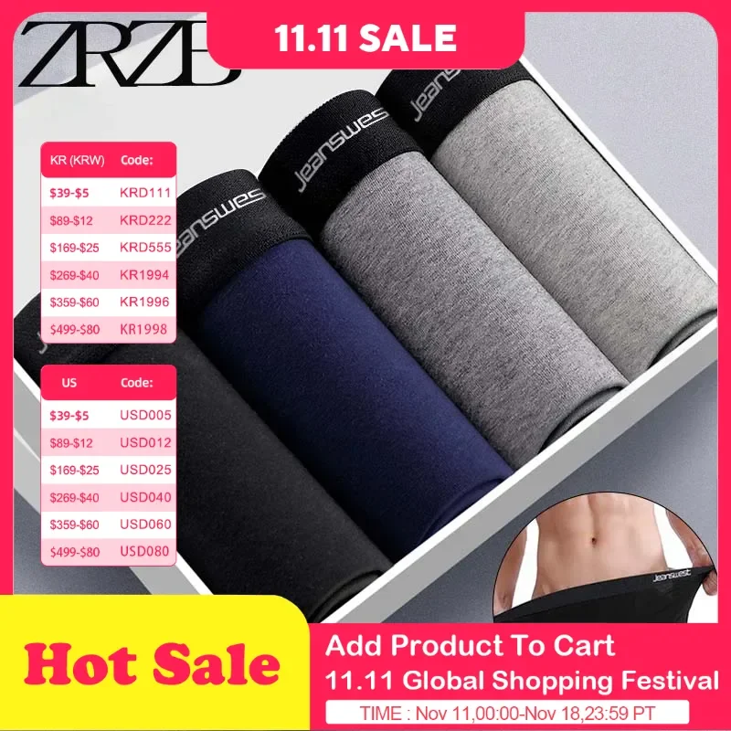 

4pcs/lot Men's Panties Pure Cotton Underpants Men Sexy Boxers Man 3D Pouch Underwear Man Boxer Shorts Male For Homme Larger Size
