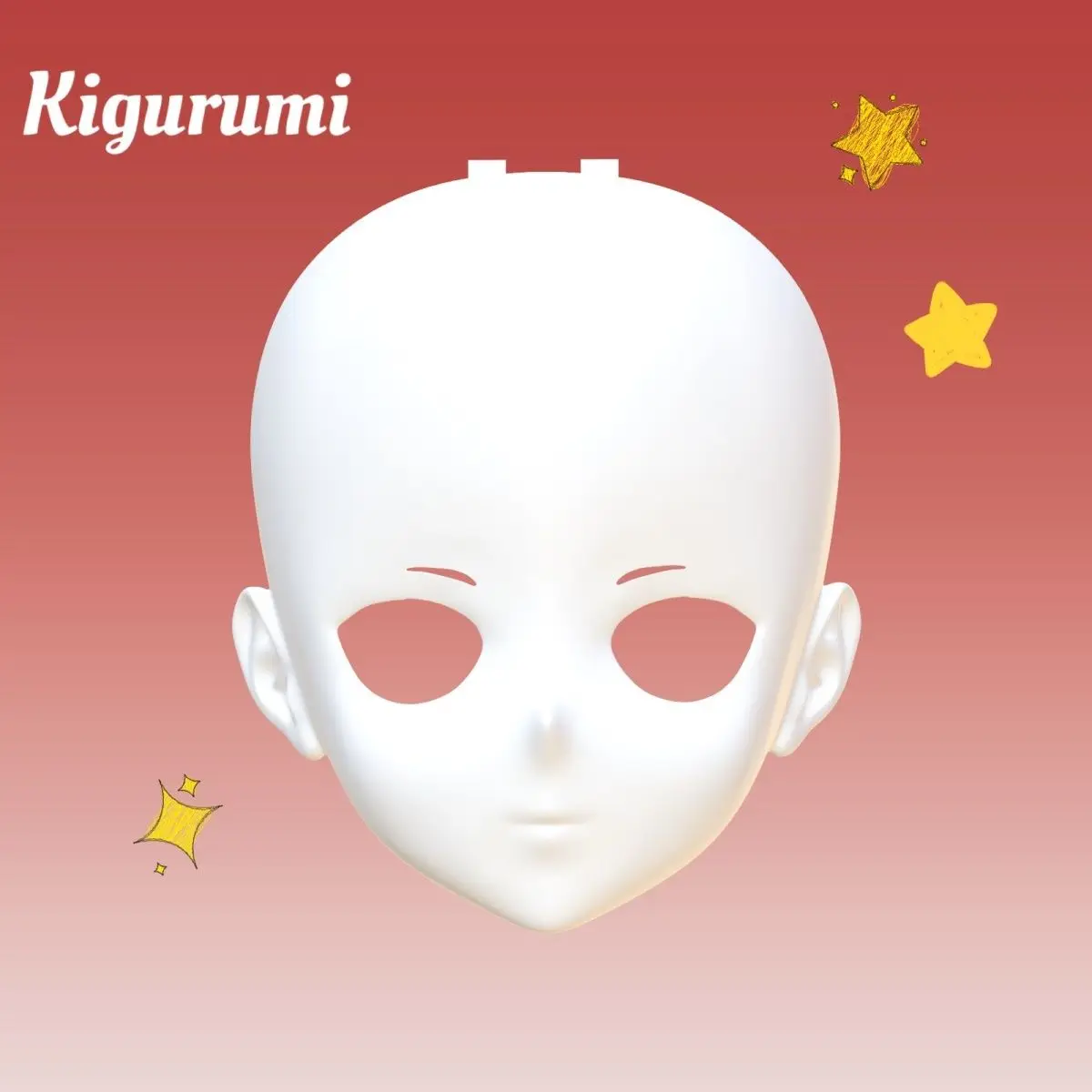 Personaggio originale Ragazzo/Bily Resina Colore della pelle Kig Mezza testa con serratura Anime Cosplay Maschera Kigurumi giapponese Accessori fai da te