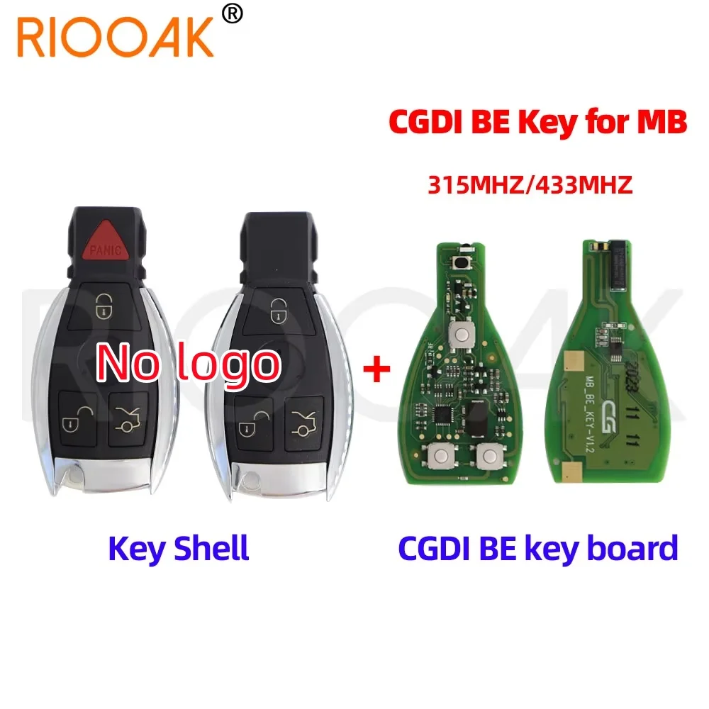 Original CGDI MB CG BE Key 315MHZ/433MHZ for Mercedes Benz Work with CGDI MB Programmer Support All FBS3 with 3B/4B Key Shell