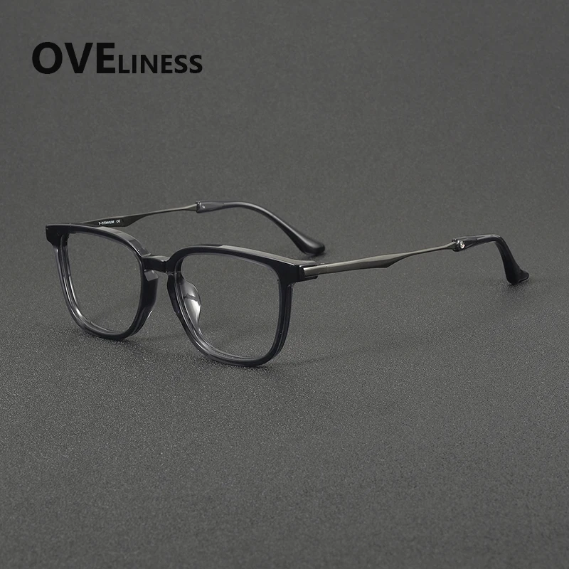 

2026 Acetate Titanium Glasses Frame Women Brand Design Vintage Retro Round Eyeglasses Men Spectacles Japanese Eyewear