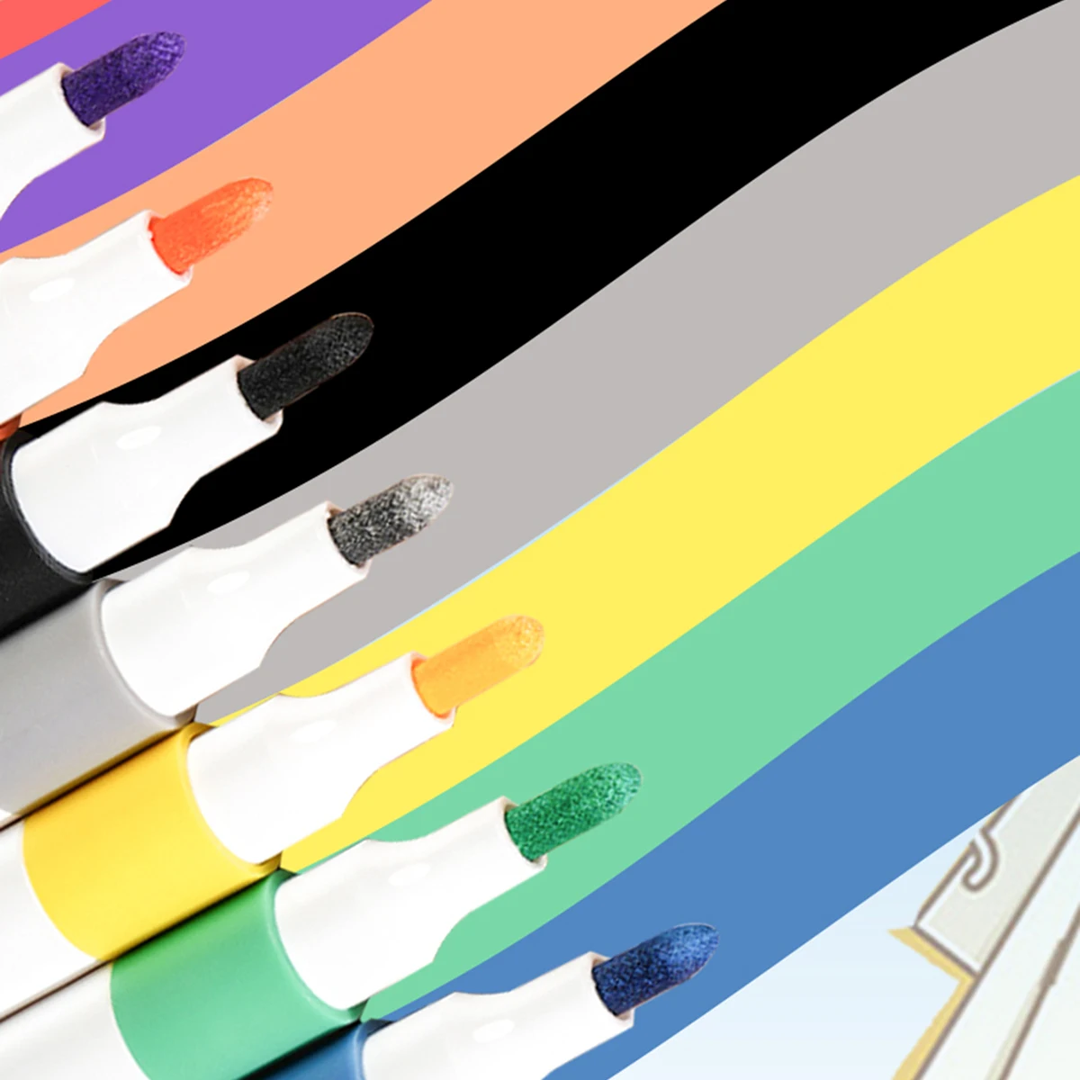 12-80 لون مجموعة الاكريليك الطلاء أقلام تلوين القلم روك اللوحة للأطفال الكتابة على الجدران حجر السيراميك الزجاج الخشب Crafts بها بنفسك الحرف لوازم الفن #5