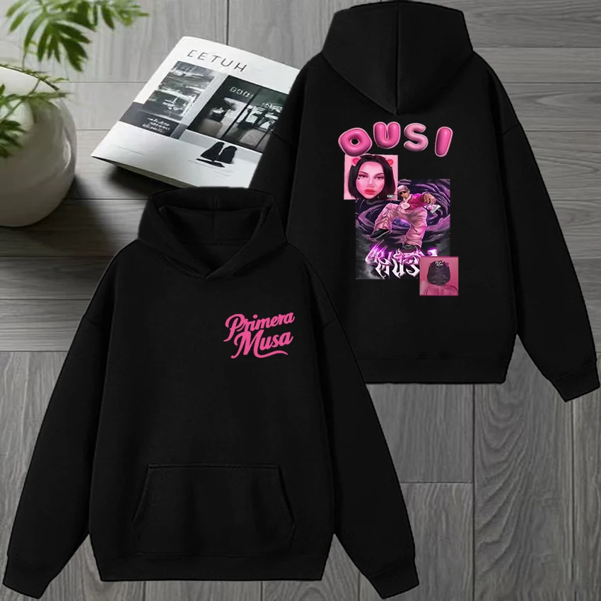

Singer Omar Courtz Primera Musa 2025 Tour Double Sided printed Hoodies Men women fashion Y2k Sweatshirt Unisex Fleece pullovers