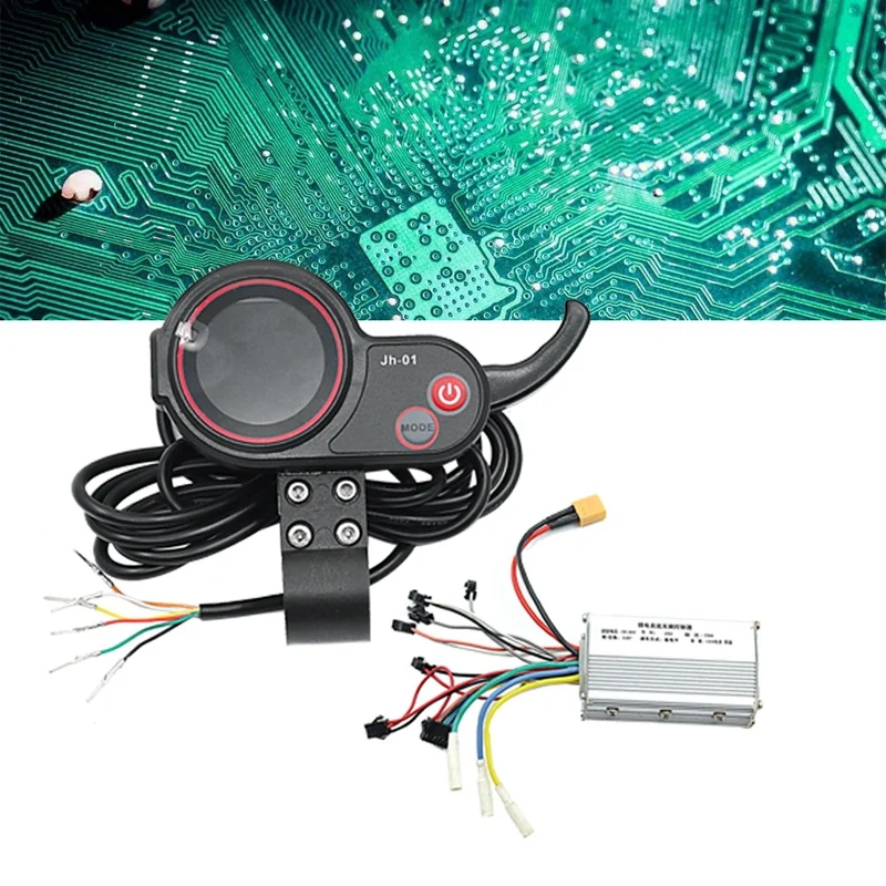 JH-01 Meter Dashboard LCD Display+36V 19A Brushless Controller Without Hall For Electric Scooter E Bike Accessories