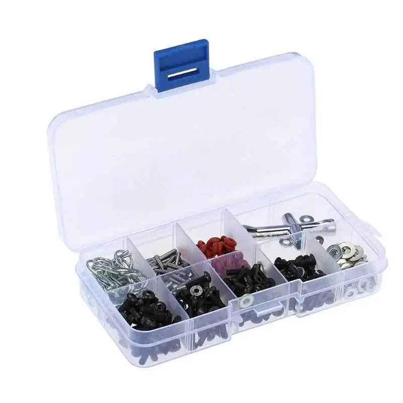 270-teiliges 1/10 RC Auto Reparaturwerkzeug- und Schraubenset - Sechskantschlüssel enthalten, für HSP Axial SCX10 TRX4