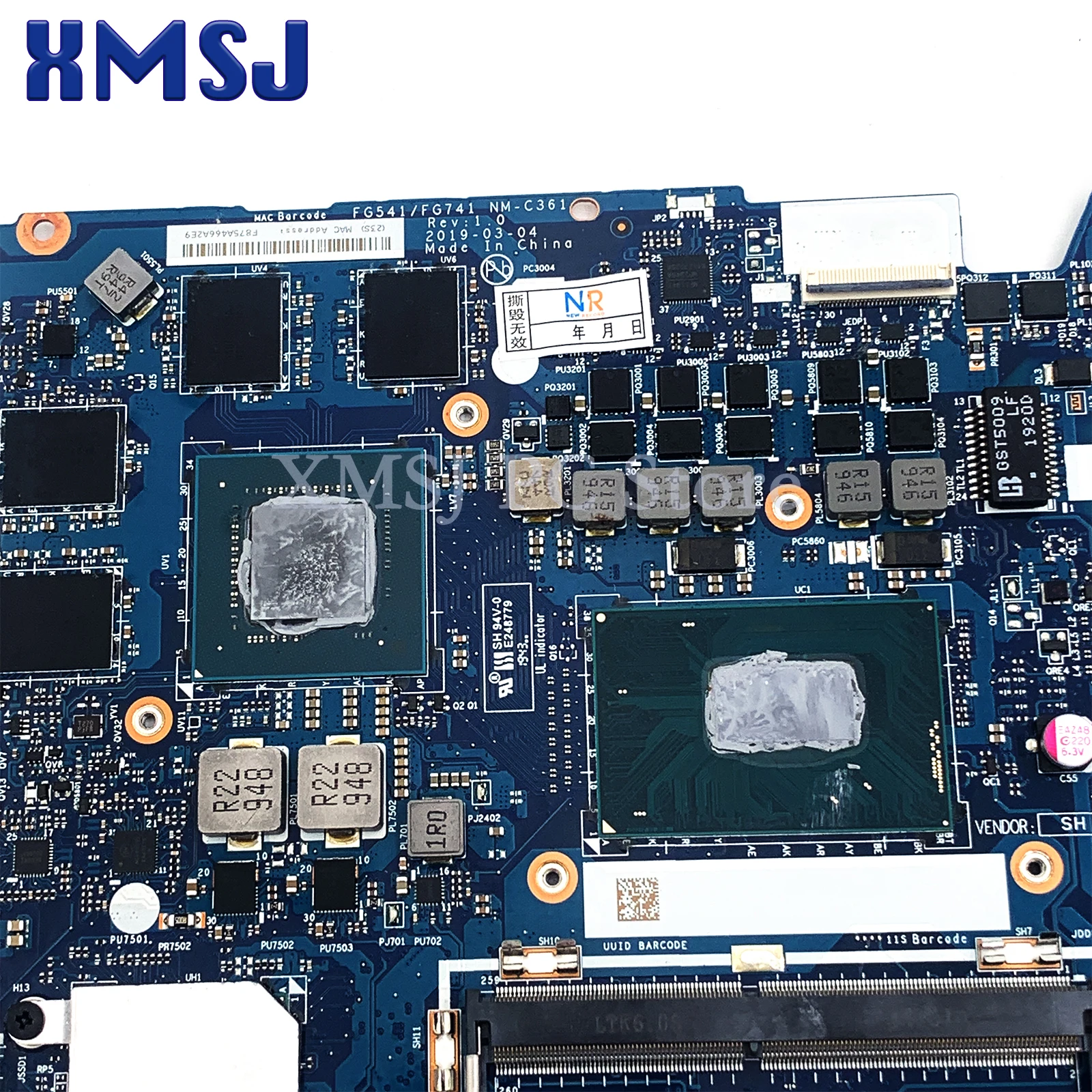 Para lenovo ideapad L340-17IRH portátil placa-mãe NM-C361 NM-C362 I5-9300H I7-9750H cpu gtx1050 gtx1650 4gb gpu 100% trabalho de teste