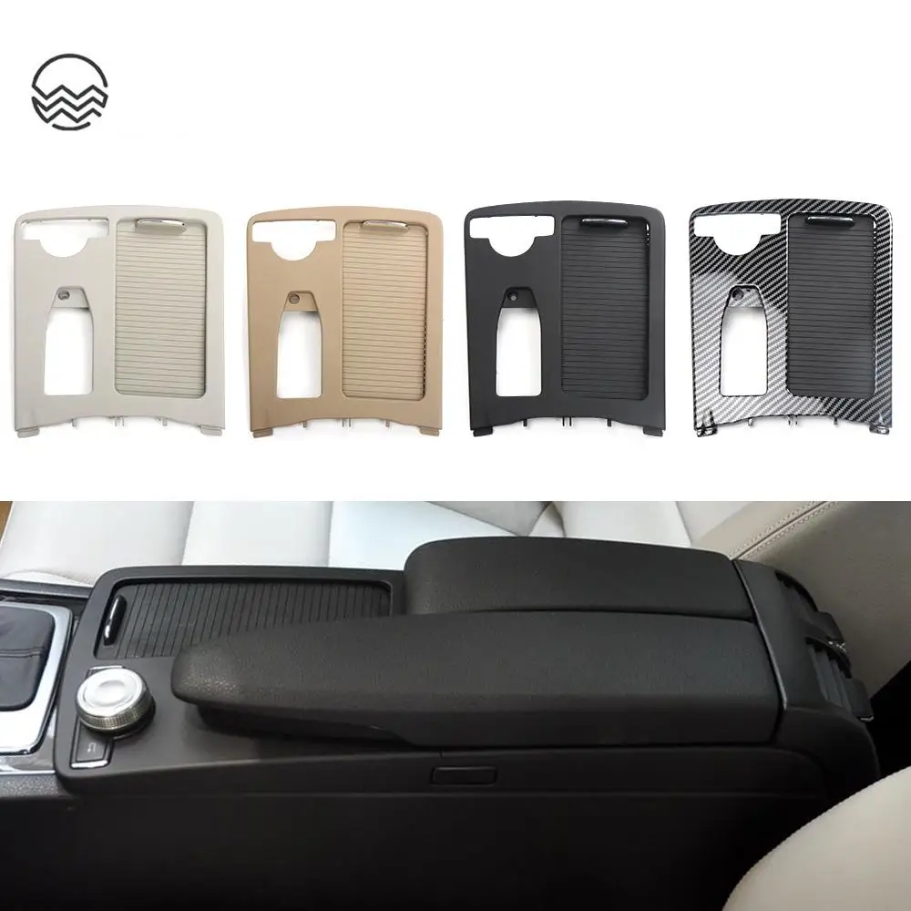 For Mercedes W204 W207 W212 LHD Central Armrest Drink Cup Holder Shutter Outer Frame Panel For Benz C C180 C200 C220 E260 E300