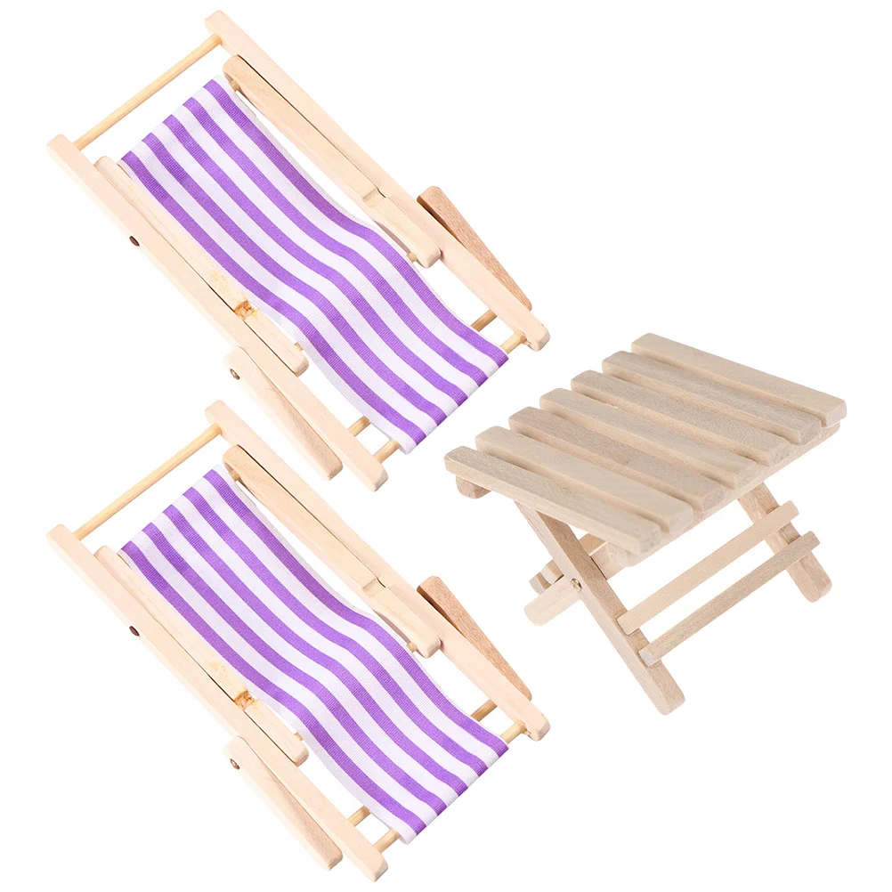 Foldable Lounge Chair Deck Chairs Chair Beach Miniaturemini Folding Woodencakestand Nautical Foldable Chairs House Model