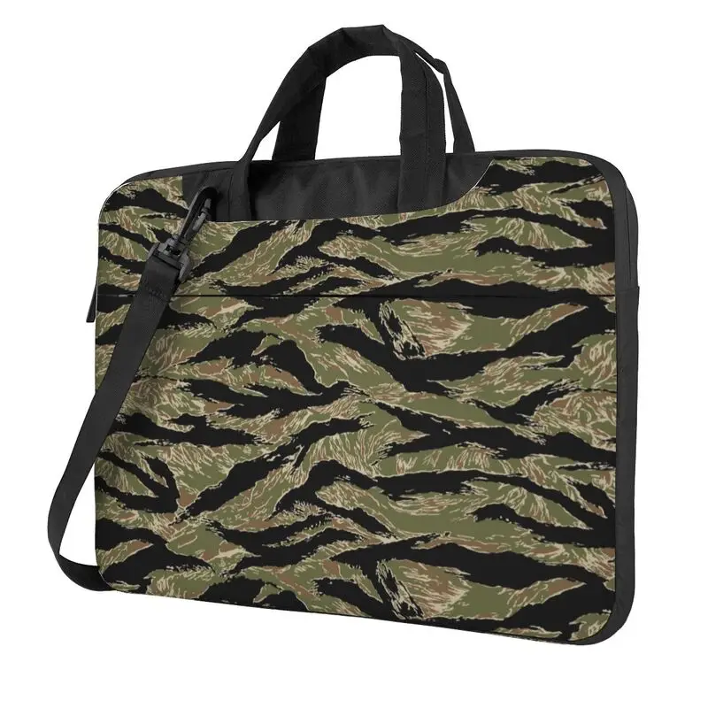 

Tiger Stripe Camouflage Military Camo Waterproof Laptop Case Bag Computer PC Cover Pouch with Handle for MacBook 15.6 Inch