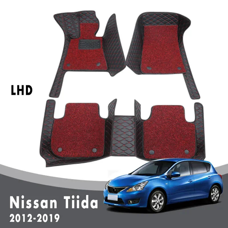 

Car Floor Mats For Nissan Tiida 2024 2023 2022 2021 2020 2019 2018 2017 2016 2015 2014 2013 2012 Carpets Double Layer Wire Loop