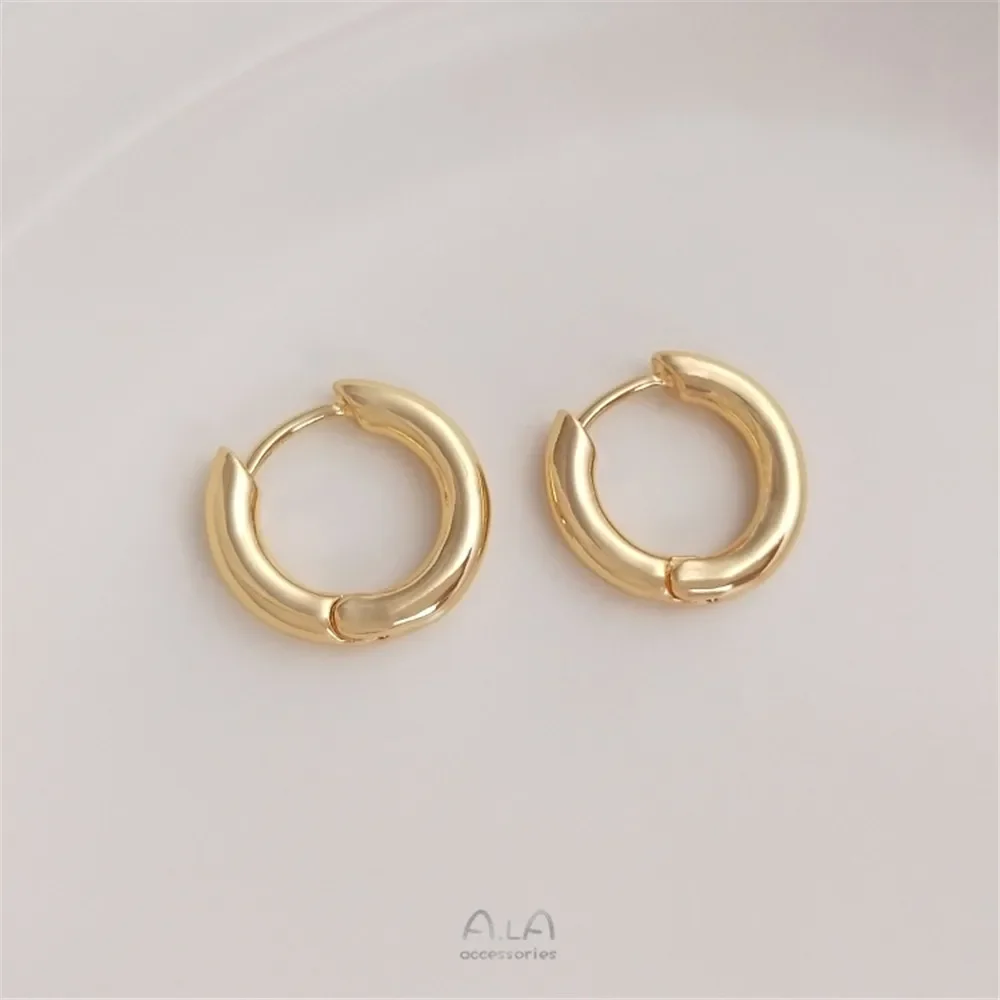 

14K Gold Plated Circular ring earrings classic fashion round earrings DIY earrings net red temperament female earrings