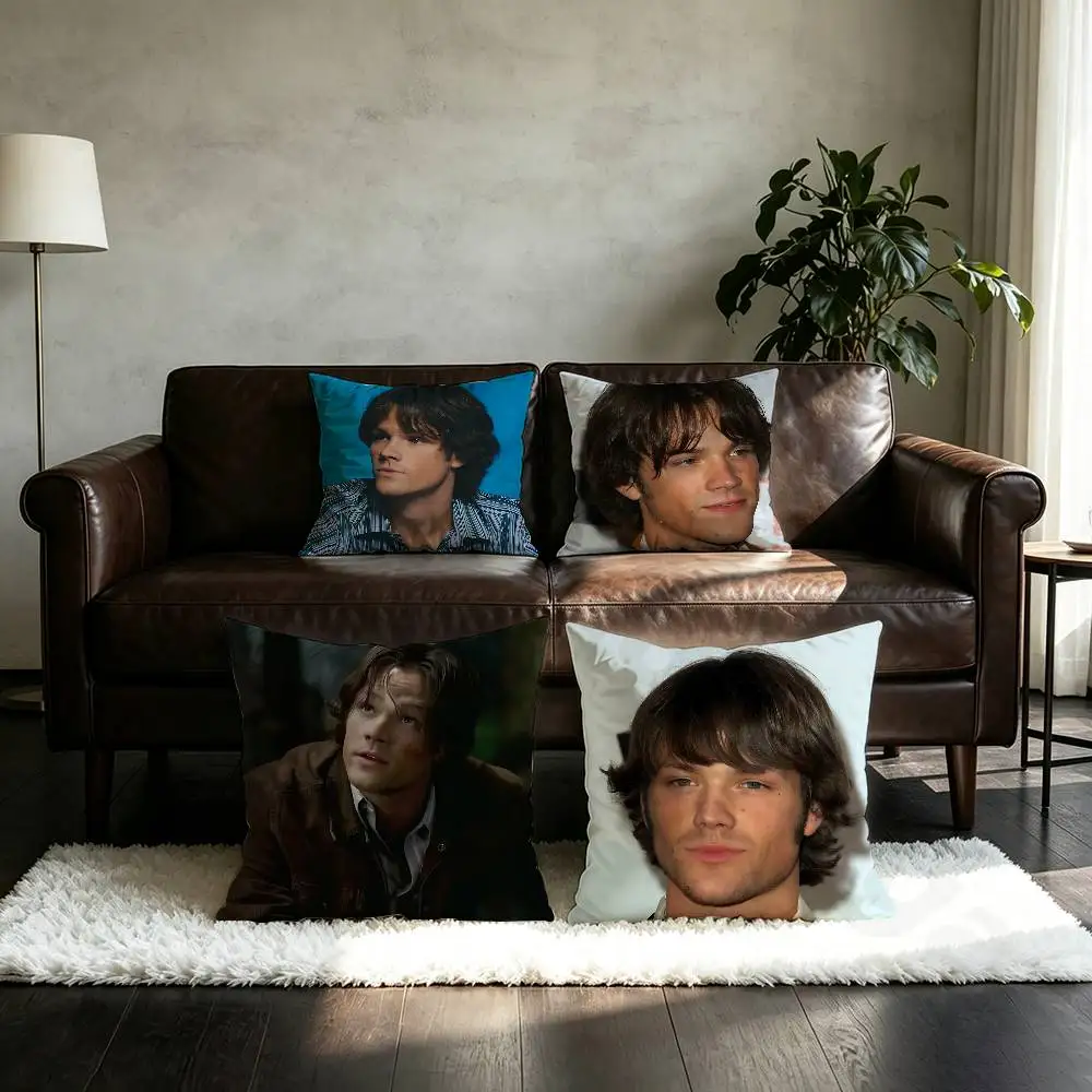 Sam J-Jared Padalecki pillowcase casual style decoration, suitable for home decoration (excluding pillow core)