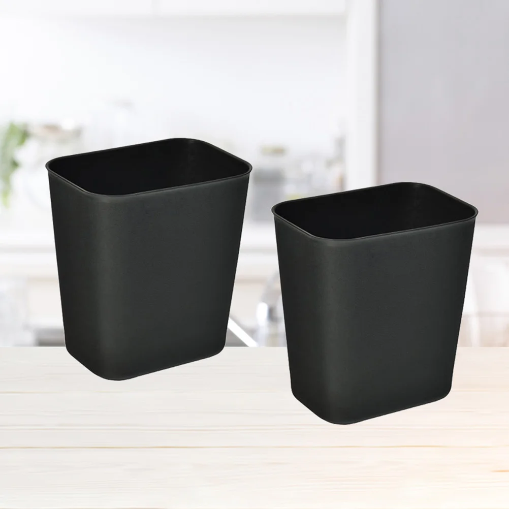 Outdoor Container Black Trash Can Girl Office Bins Cans with Lid Plastic Toilet Paper Bucket