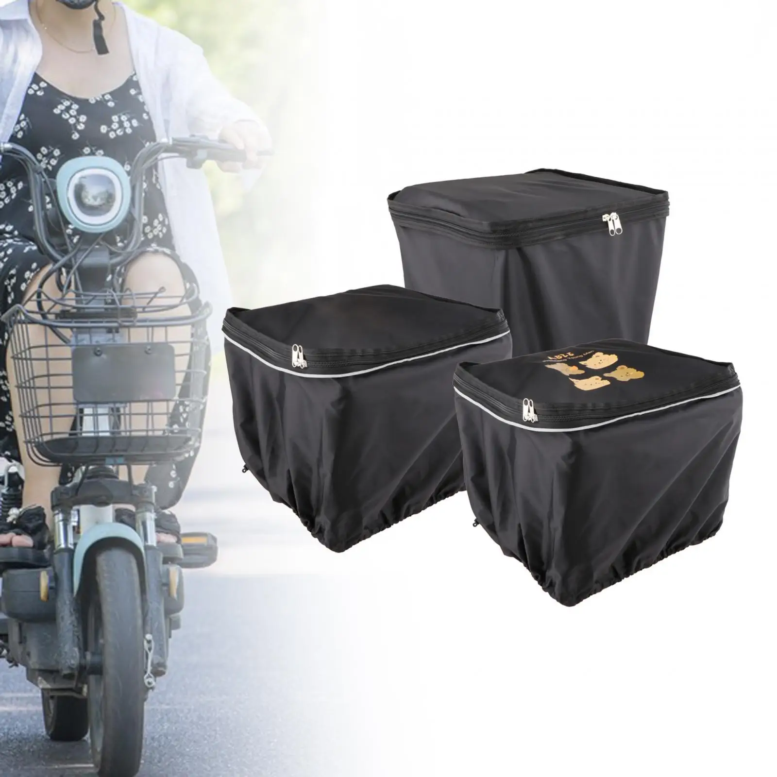 Bike Front Basket Cover Protector Bicycle Basket Rain Cover Bicycle Liner Cargo