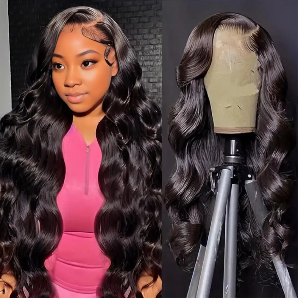 Body Wave HD Transparent Lace Front Wigs Brazilian Water Wave Closure Glueless Wig Human Hair For Women