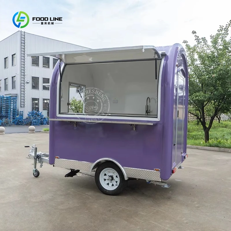 

Pizza Oven Kiosk Coffee Shop Vending Cart Bbq Trailer with Porch Truck Food Pizza Food Trailer Small Food Trucks for Sale