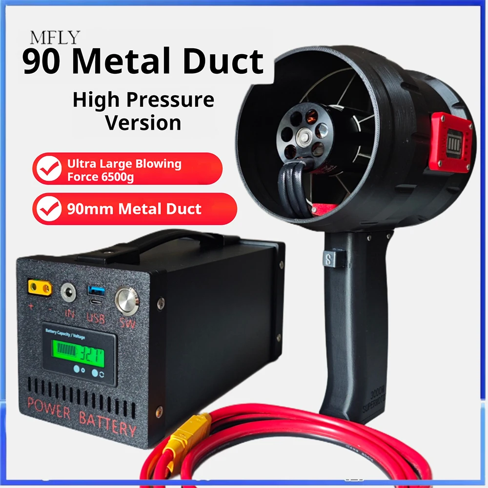 

High-Velocity Turbine Blower - 90mm Brushless Motor Handheld Dryer for Industrial/Car Wash & Snow Removal