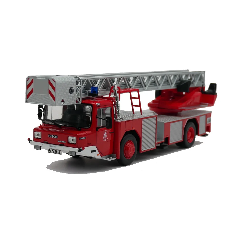 Diecast Ixo 1:43 escala Iveco Magirus DLK Iveco Magirus motor de bomberos escalera coche modelo aleación coche modelo coleccionable juguete para regalo
