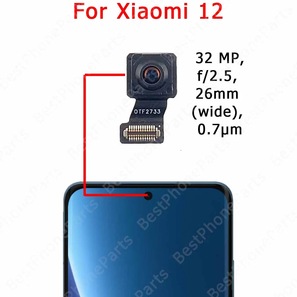 For Xiaomi Mi 12 Lite 12X 12T 13T Pro 5G 13 Ultra Frontal Selfie Camera Module Front Camera Mobile Phone Flex Cable