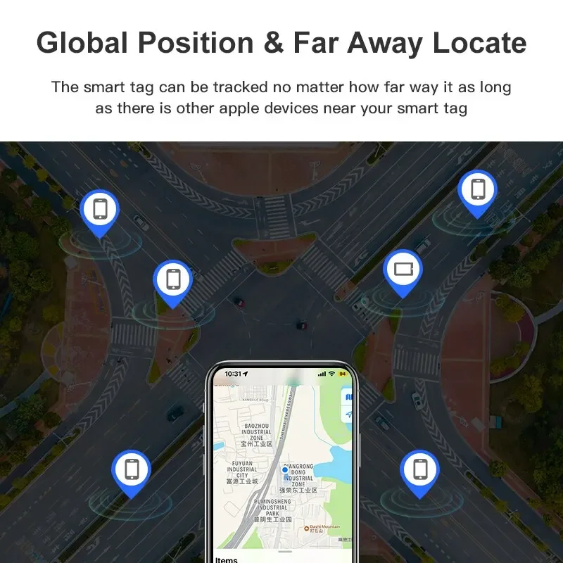 GPS Tracker para AirTag Substituição Via Apple Encontrar, My para Localização Bag, Cartão de garrafa, Carteira, Bike Keys Finder, Bluetooth, MFI Smart ITag