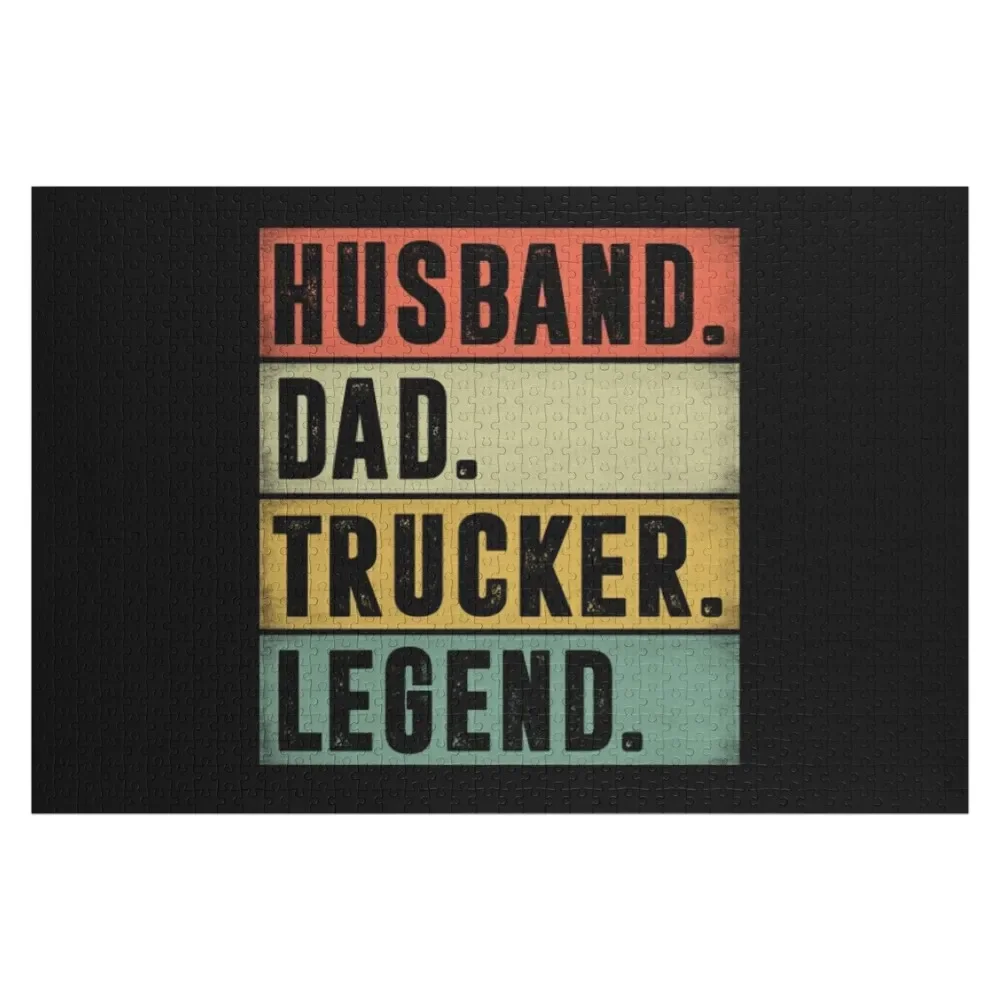 

Husband Dad Trucker Legend Funny Truck Driver Trucking3 Jigsaw Puzzle Iq Personalized Gifts Puzzle