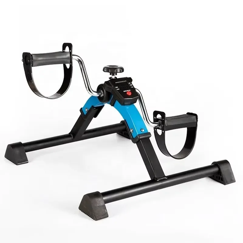 Foldable Leg Trainer With Curved Bar Portable Pedal Exerciser Exercise Bike For Elderly Home Office Use Rehabilitation