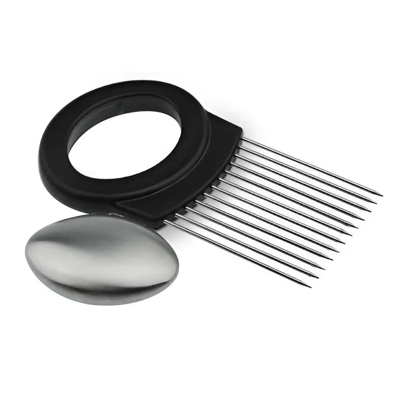 Soğan tutucu dilimleme mutfak dilimleme tutucu için limon paslanmaz çelik mutfak alet kıyıcı dilimleme aracı çok fonksiyonlu gıda