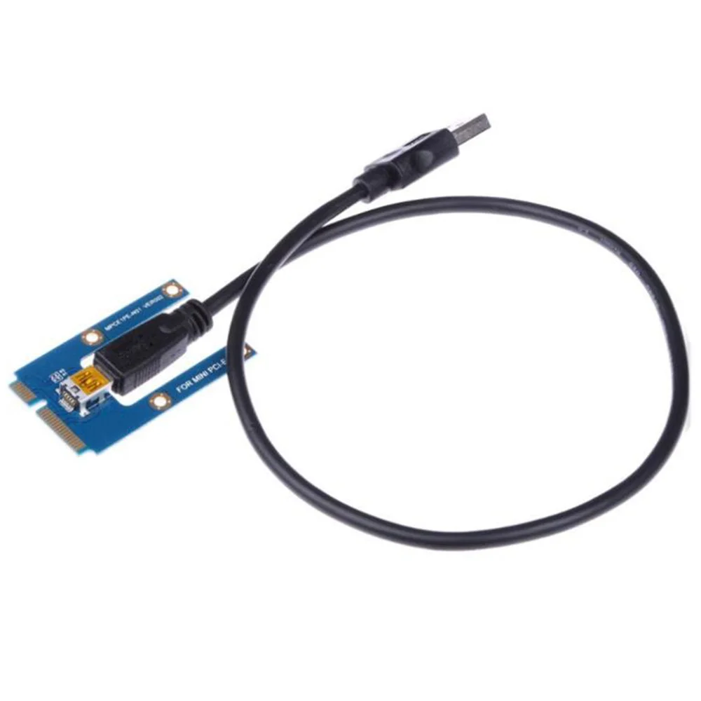 

USB 3.0 Mini PCI-E to PCIe PCI Express 1X to 16X Extender Riser Card Adapter Extension Cable for Bitcoin Miner Mining