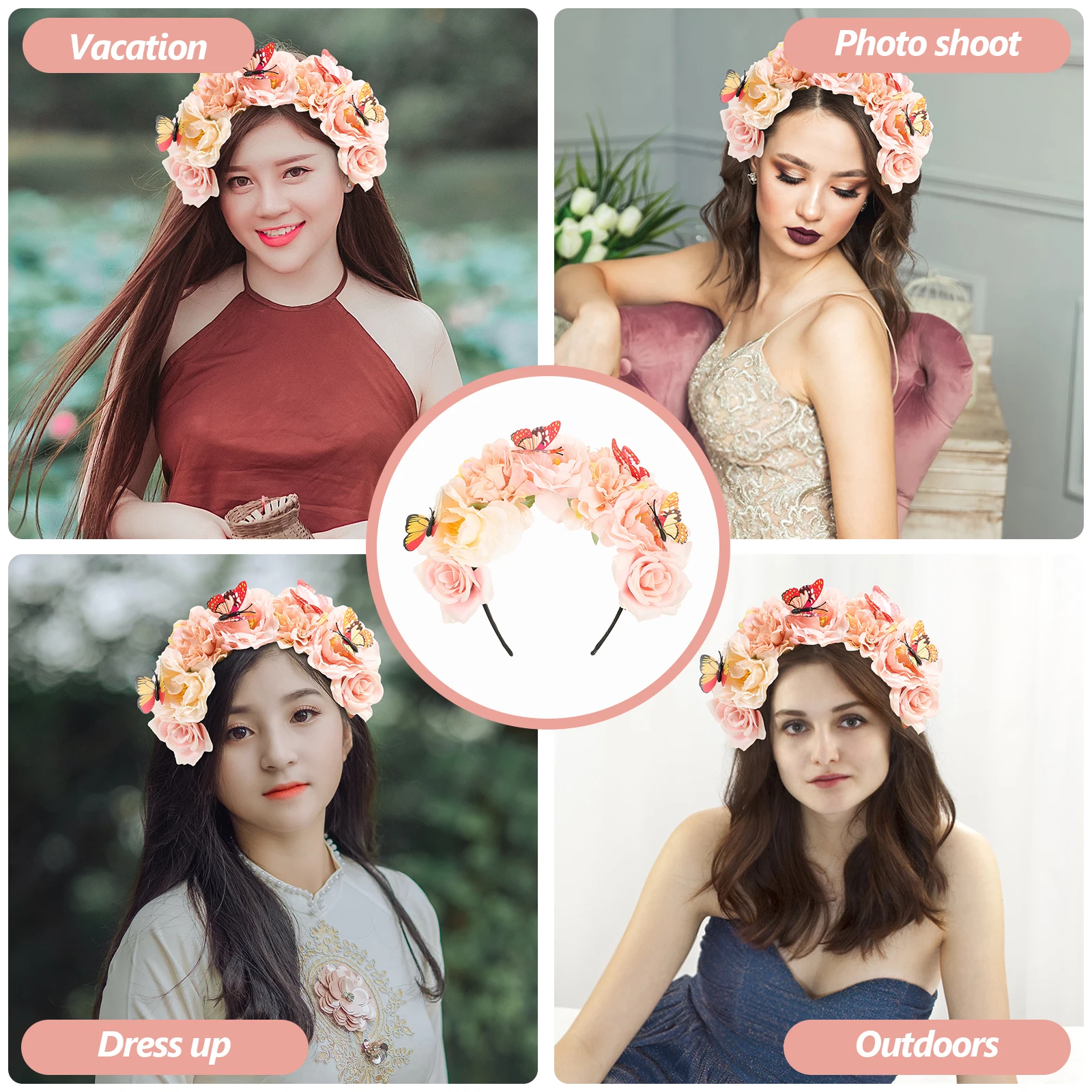 

FreshBohemianGothicFascinator Косплей Аксессуары на Хэллоуин для женщин костюм украшения для волос фестиваль праздничная одежда повязка на голову косплей