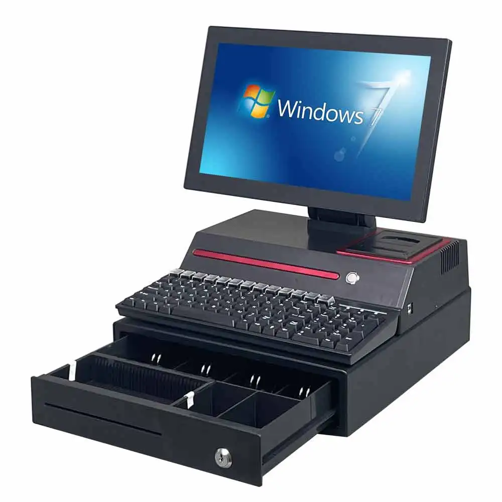 14 Inch Touch Screen POS Machine Factory Price All In One POS System With Printer Electronic Cash Register