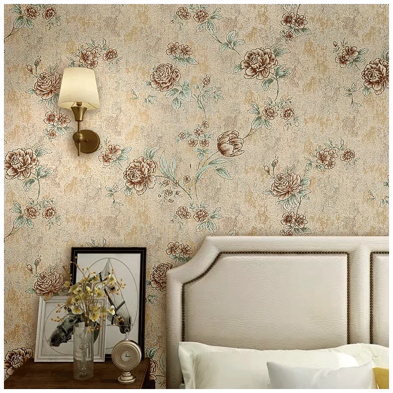 

Комната для девочек, американская цветочная настенная ткань, бесшовный весь дом, элитный вход в стиле люкс, фон для спальни, цемент